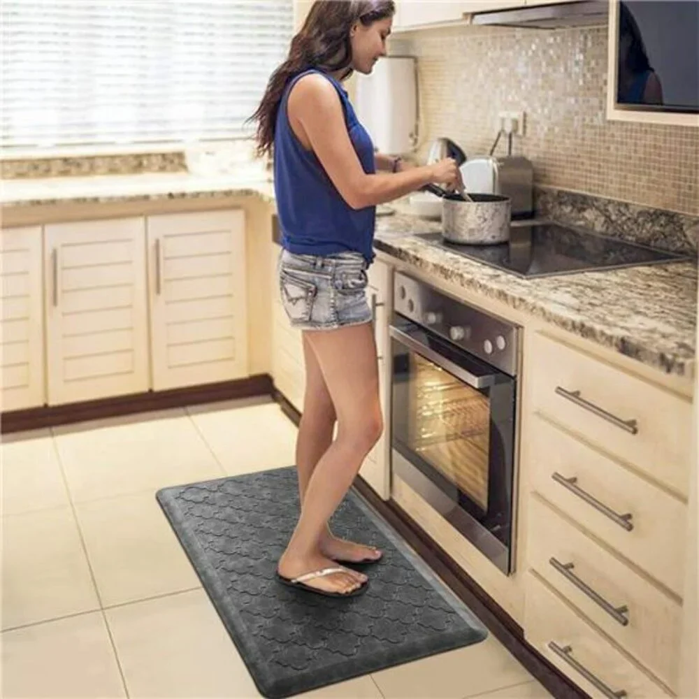 WISELIFE Anti Fatigue Kitchen Mat Thick Non Slip Foam Floor Rug Waterproof